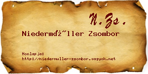 Niedermüller Zsombor névjegykártya
