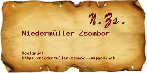 Niedermüller Zsombor névjegykártya