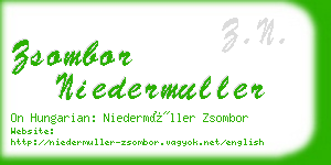 zsombor niedermuller business card